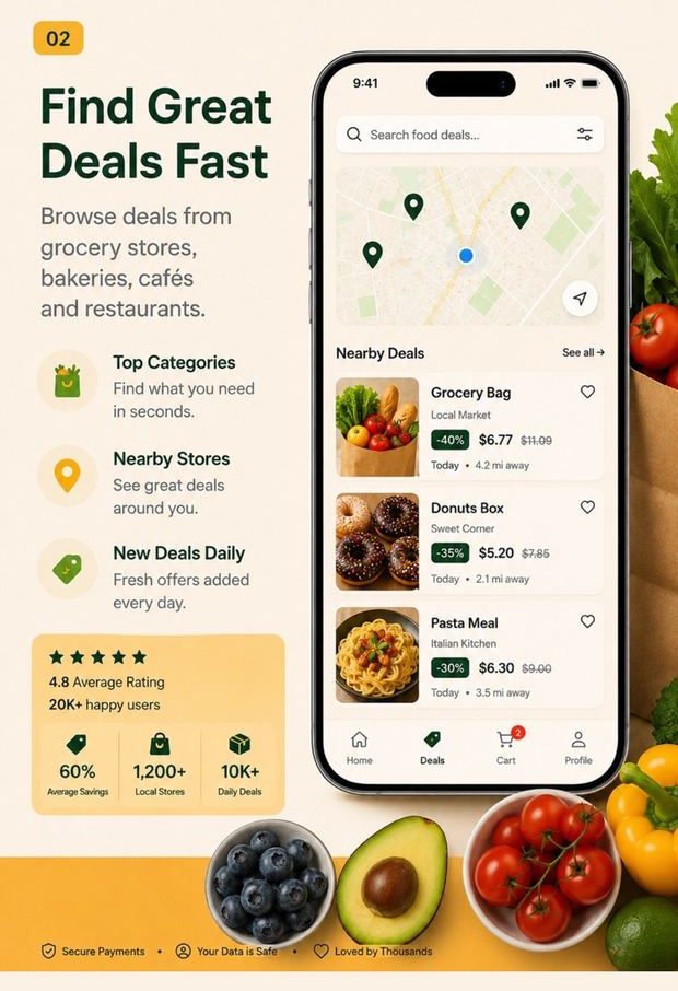 Browse local deals on the map