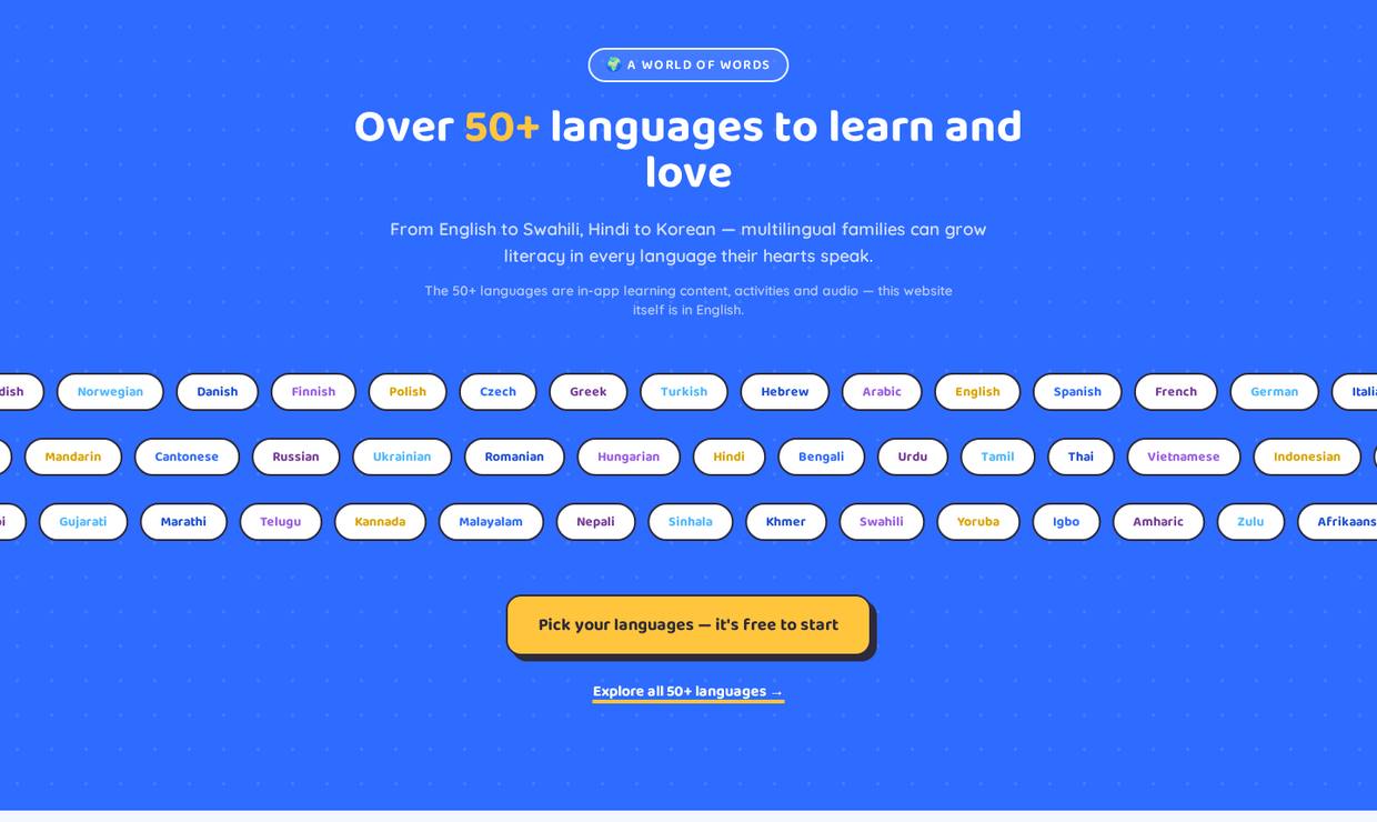 Together We Learn — over 50 languages to learn and love