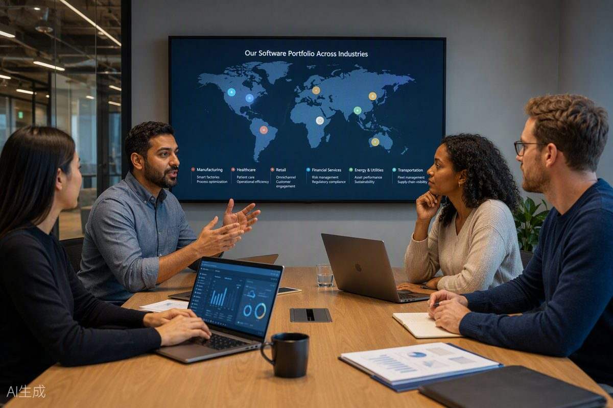 Product team discussing software built for different industry workflows