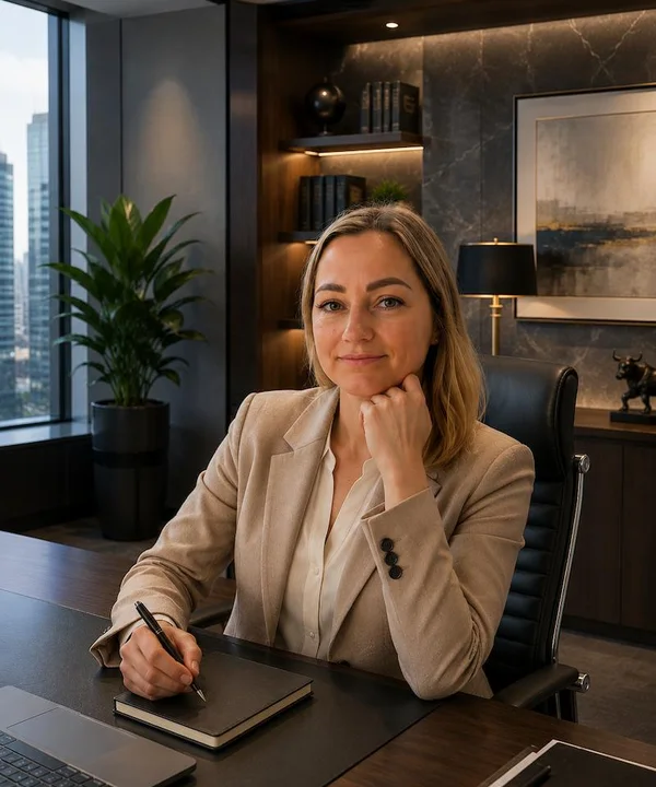 Natasha, CFO of Envion Software, at her desk