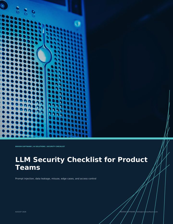 LLM Security Checklist for Product Teams — cover